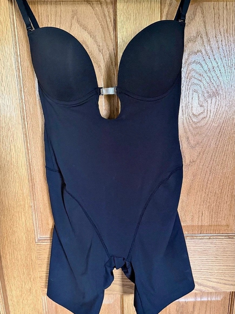 Shapellx MeshSmooth Deep Plunge Bodysuit Black XS